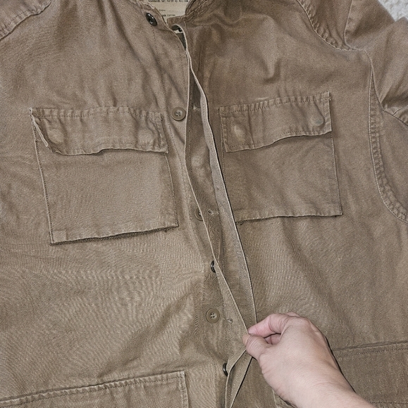 All-son Brand Military Style Button/snap Utilty Hooded Jacket Large - Picture 6 of 7